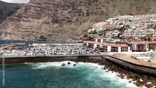 Aerial View of Tenerife, Canary Islands. Volcanic, Landscape, Ocean and Travel Stock