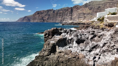 Aerial View of Tenerife, Canary Islands. Volcanic, Landscape, Ocean and Travel Stock