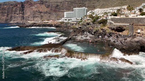 Aerial View of Tenerife, Canary Islands. Volcanic, Landscape, Ocean and Travel Stock