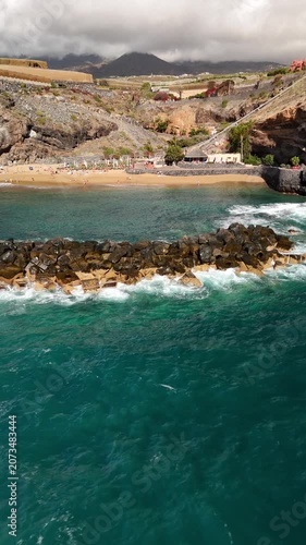Aerial View of Tenerife, Canary Islands. Volcanic, Landscape, Ocean and Travel Stock