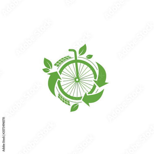 A green icon representing sustainable transportation and clean energy