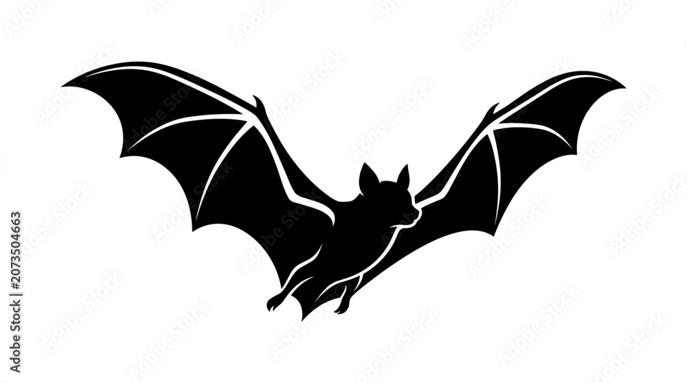 Fototapeta premium Silhouette of a flying bat