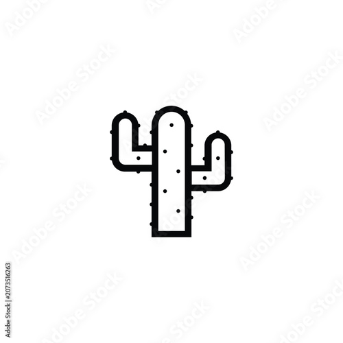 Cactus Desert Plant Nature Line Icon