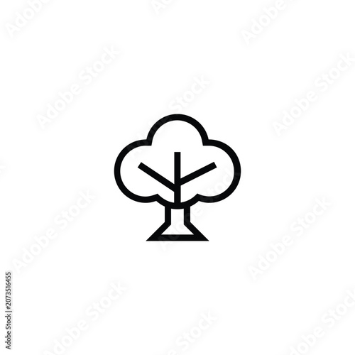 Oak Tree Nature Eco Environment Line Icon