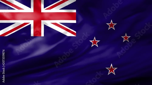 New Zealand Flag Waving Animation Background Nz National Symbol Southern Cross Video Footage