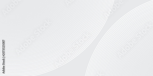Obraz na plátně Abstract white glowing geometric lines on grey background