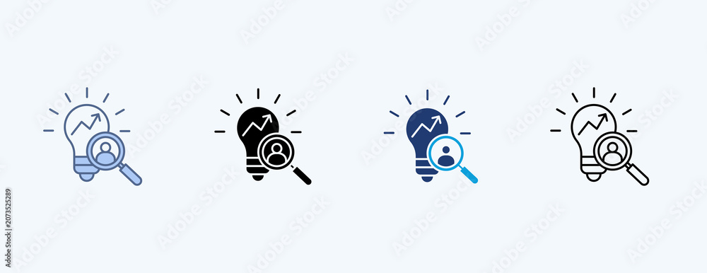 Obraz premium Consumer Insight Multiple Icon Illustration Vector