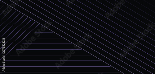 Abstract Thin White Line Pattern on Black