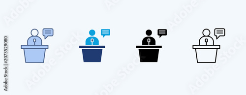 Slika na platnu Speech Multiple Icon Illustration Vector