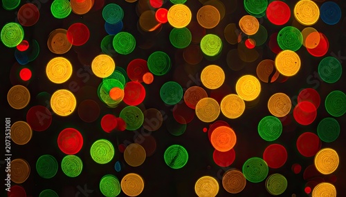 Vibrant Bokeh Lights Abstract Background Festive Celebration.