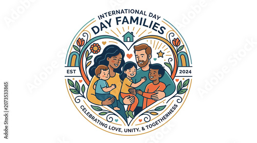 Foto International Day Families Emblem 2024: Love, Unity, Togetherness