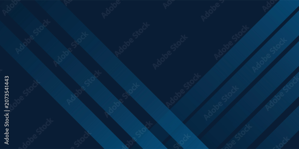 Obraz premium Abstract diagonal glowing lines on dark blue background. Modern banner template design. Overlap blue neon diagonal lines. Technology futuristic concept. Vector illustration