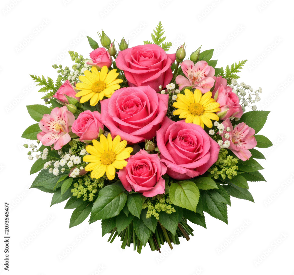 Fototapeta premium PNG Vibrant floral bouquet arrangement