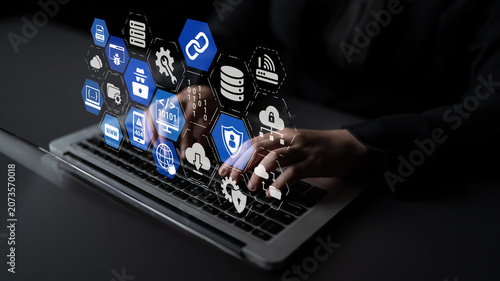 Принти на полотні Software development with coding overlays, programming languages, developer tools, mobile app creation, and advanced programming for digital product development and software solutions