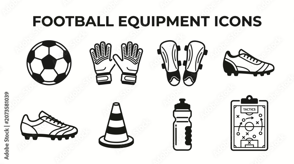Fototapeta premium Essential Football Gear and Training Equipment** 