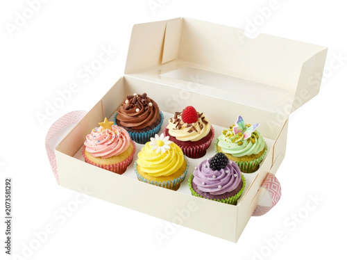 Elegant Box of Chocolates and Assorted Sweets with Creamy Desserts, Gourmet Candy Collection for Birthday Celebration, Holiday Treats and Delicious Sweet Food Isolated on White Background