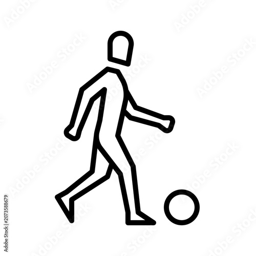 Dribbling icon with line style