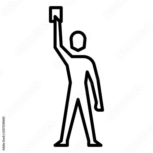 Foul icon with line style