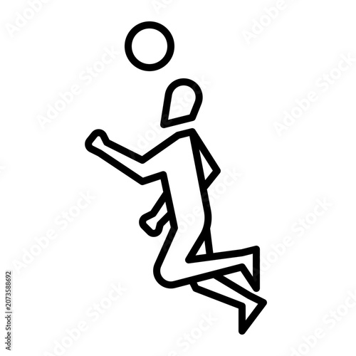 Heading ball icon with line style