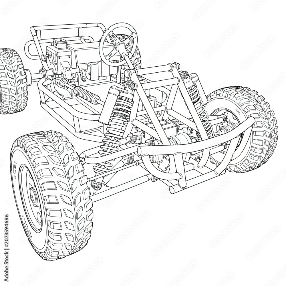 Obraz premium Black and white line art illustration of a tire tread detail
