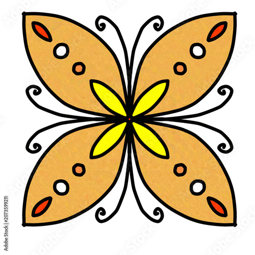 set of butterflies