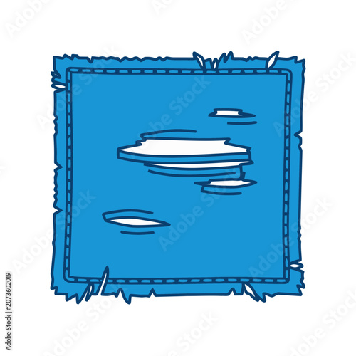 Blue water surface with waves vector illustration