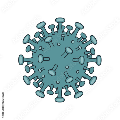 Flat illustration of a virus particle