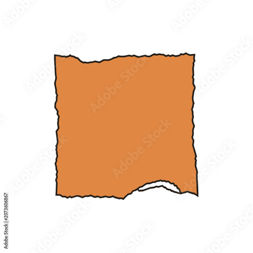 Orange square vector shape