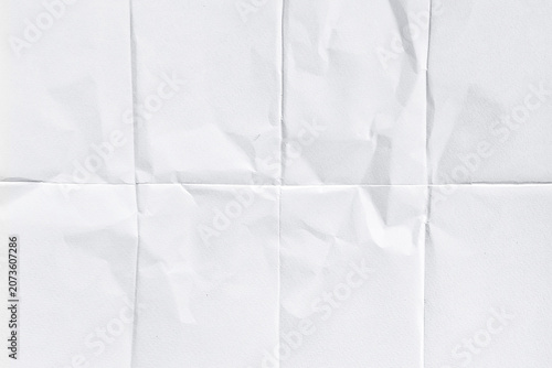 Canvastavla Minimal crumpled white paper texture background with soft folds