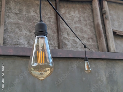 Vintage Edison Light Bulb Hanging Outdoor Industrial Lighting Design