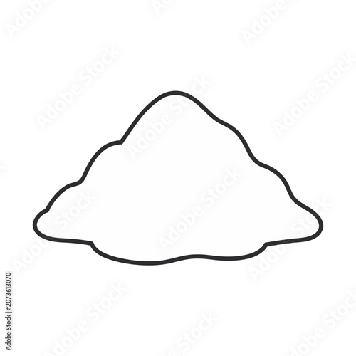 Minimalist mountain line art vector
