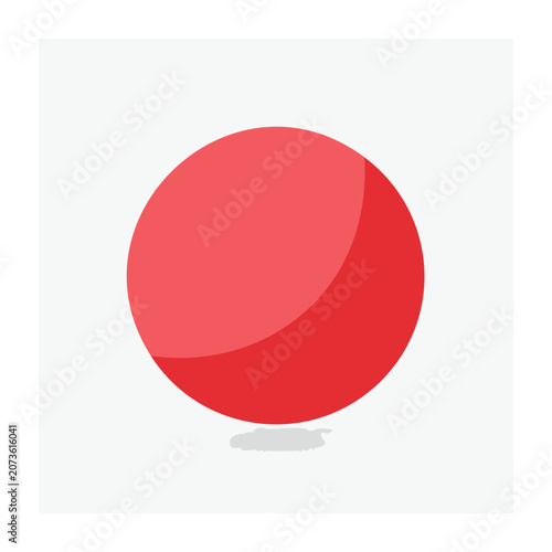 Red circle with shadow on white background