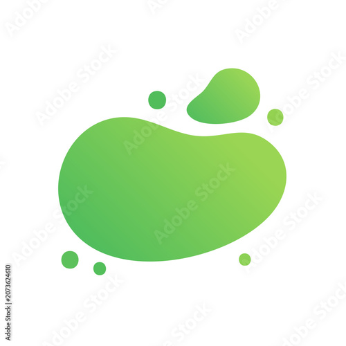 Green abstract organic blob vector