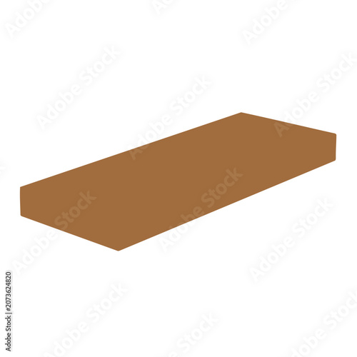 Brown wooden plank vector illustration
