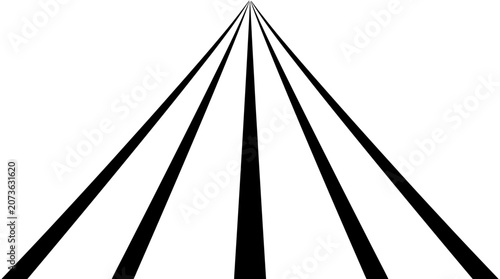 Converging perspective lines forming a road pattern.