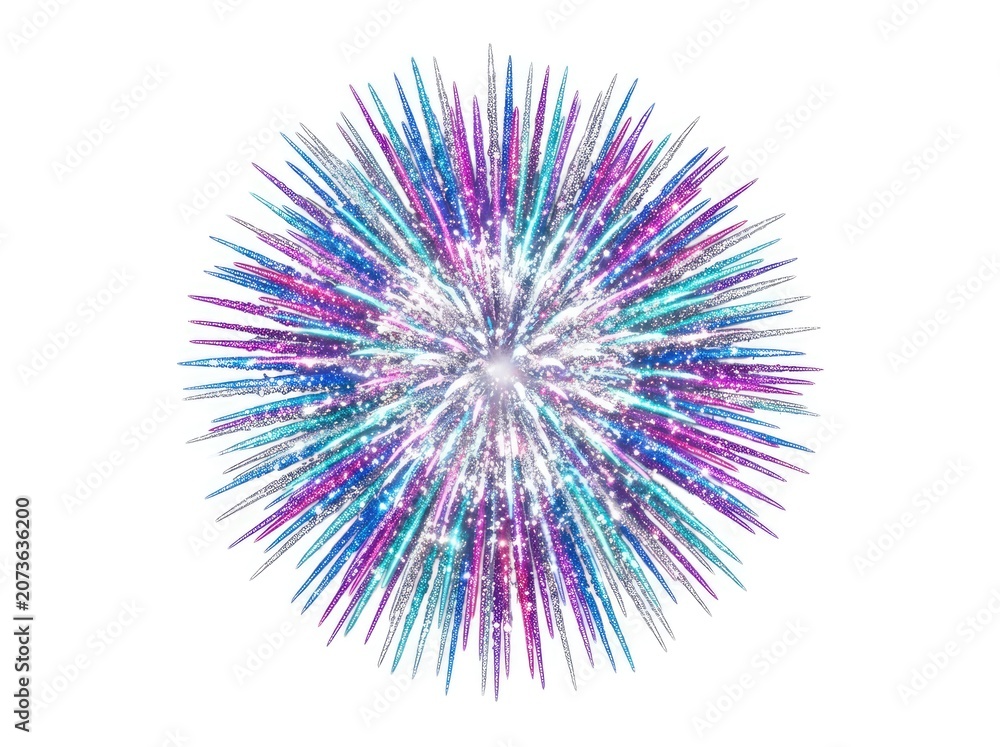 Obraz premium A vibrant burst of colorful fireworks painting the night sky with dazzling light