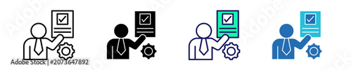 Task Approval Icon Set Multiple Style Collection