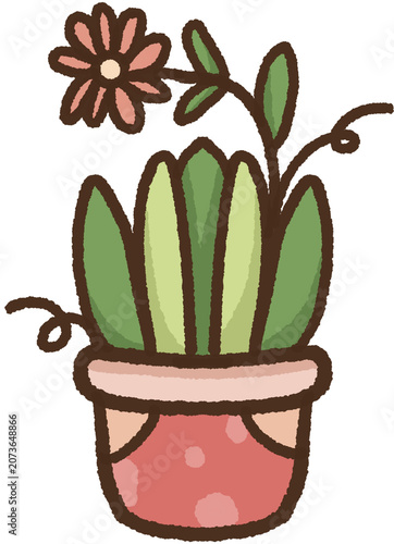 Plant Pot Illustration for Print