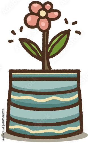 Plant Pot Illustration for Branding