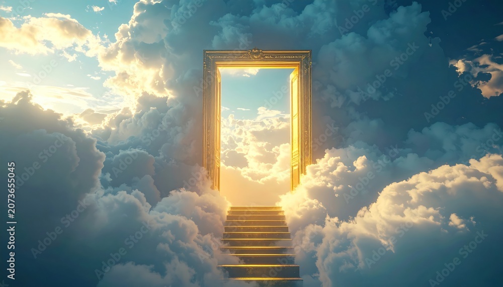 Naklejka premium Mystical Stairway to Heavenly Gateway.