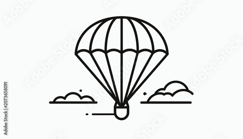 Canvastavla Parachute Descending Through The Air.