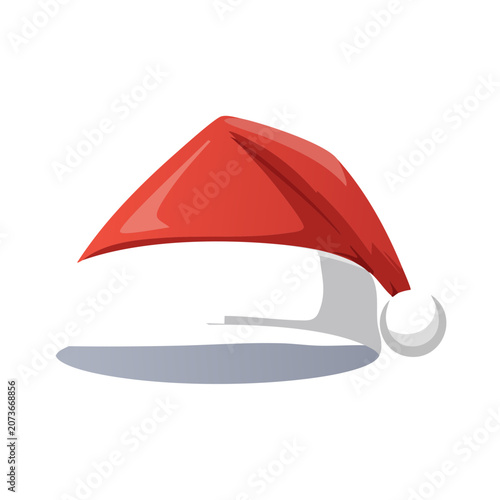 Red Santa hat vector illustration