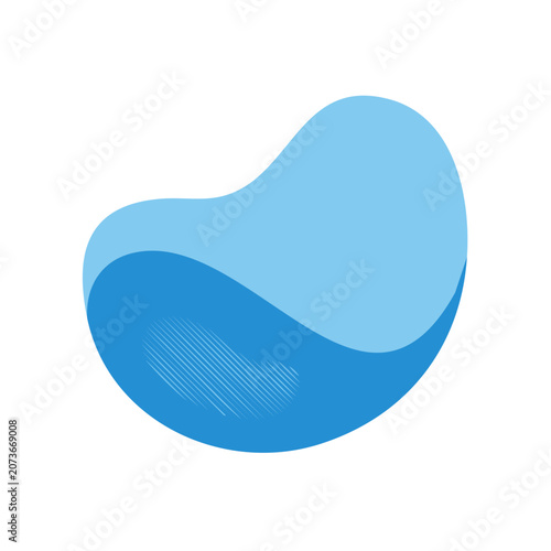 Blue water droplet vector icon
