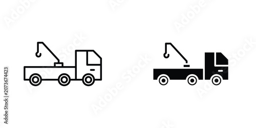 Obraz na płótnie Tow truck icons Designs. icon element in trendy styles