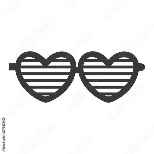 Heart Shaped Shutter Shades Icon