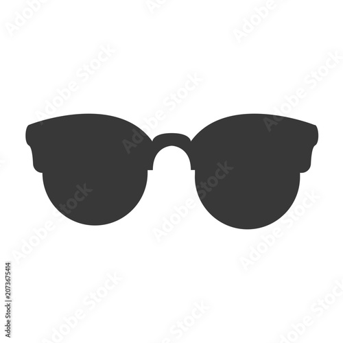 Minimalist Black Sunglasses Icon Silhouette