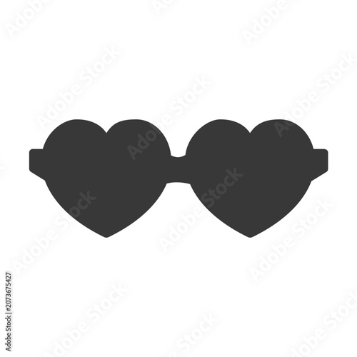 Heart Shaped Sunglasses Vector Icon