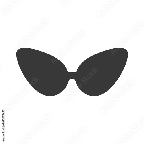 Black cat eye sunglasses icon