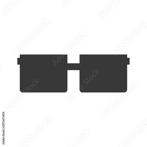 Minimalist flat glasses icon