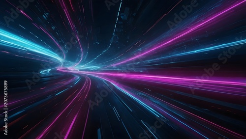 Electric Neon Velocity Light Streams